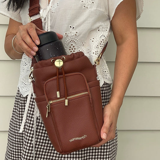 Chestnut and Tan Water Bottle Bags: The Must Have Australian Water Bottle Bags