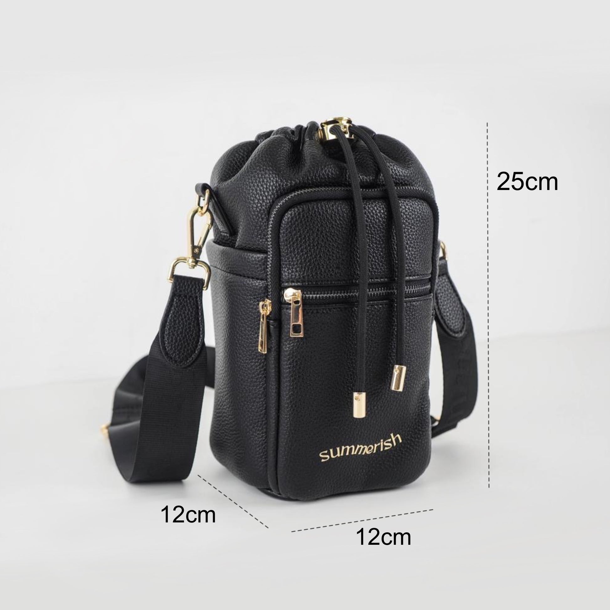 Black water bottle bag measurements