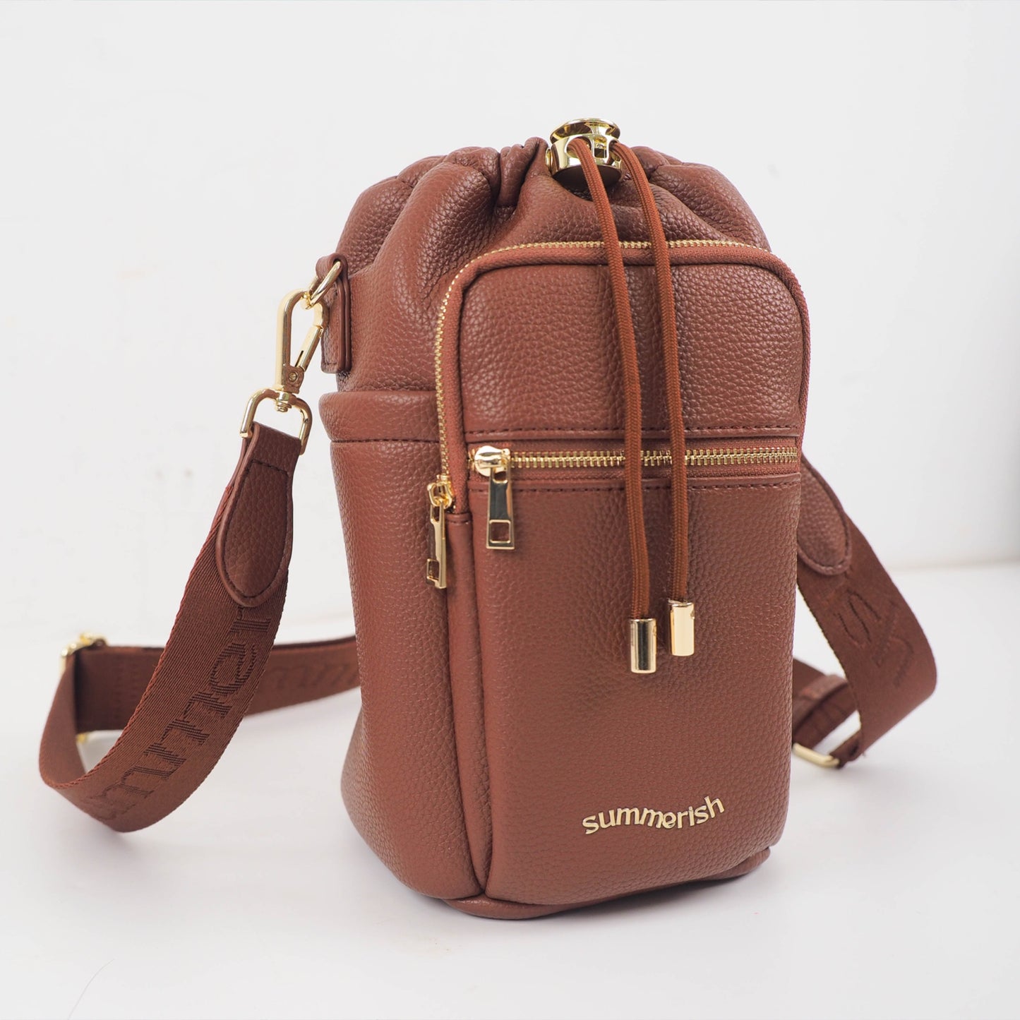 Water Bottle Bag - Chestnut Brown