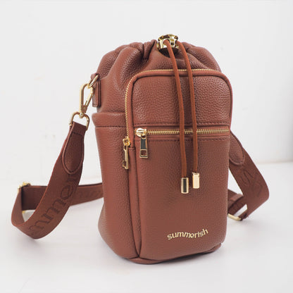 Water Bottle Bag - Chestnut Brown